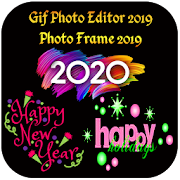 Happy New Year Gif Photo Editor & Gif Photo Frame  Icon