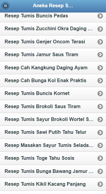 Resep Sayur Tumis Pilihan Ok Screenshot