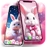 Cute bunny live wallpaper icon