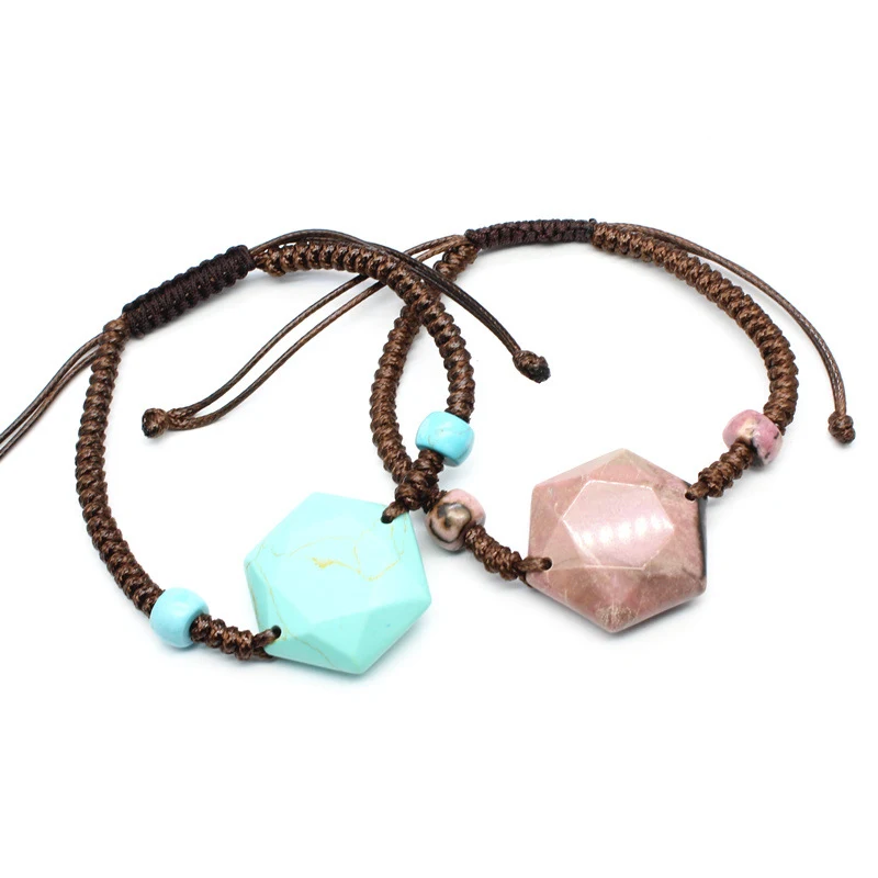 Handgeweven Zes-Puntige Ster Kristal Turkoois Armband. Breng geluk en stijl in je dagelijkse look met dit unieke en charmante sieraad.