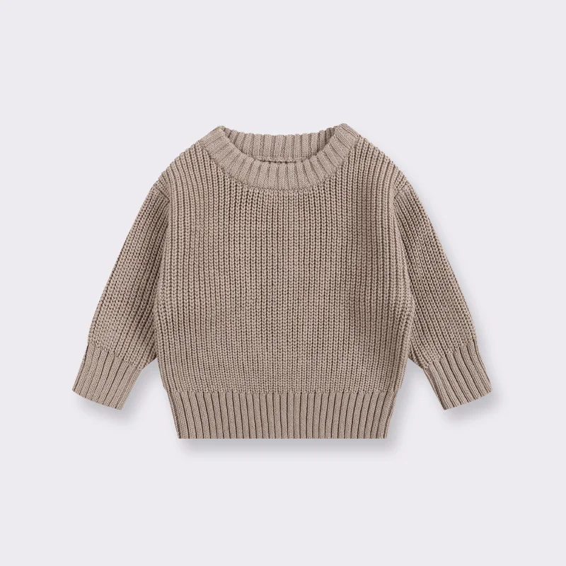 Effen Kleur Ronde Hals Basis Gebreide Trui voor Meisjes Comfortabel en Veelzijdig Essentieel voor Dagelijks Gebruik Verkrijgbaar in Verschillende Kleuren