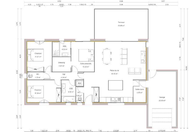  Vente Terrain + Maison - Terrain : 465m² - Maison : 104m² à Fonsorbes (31470) 