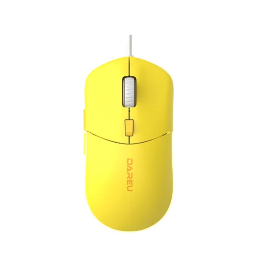 Chuột máy tính có dây DARE-U LM121 Yellow (RGB, Silent click)