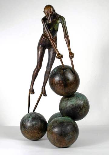 'The Power & Principalities II', bronze edition, by Elizabeth Balcomb.