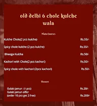 Old Delhi 6 chole kulche wala menu 5