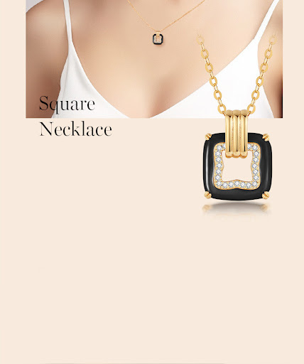 Title 2, Womens All-match Square Black Agate Fritillary...