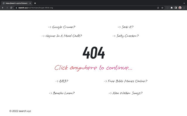 Forget 404s chrome extension