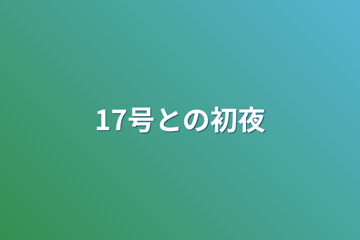 「17号との初夜」のメインビジュアル