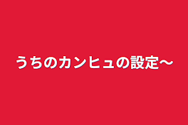 うちのカンヒュの設定～