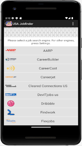 Screenshot USA Jobfinder