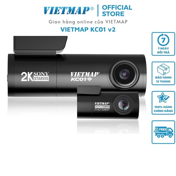 Vietmap Kc01 V.2 Camera Hành Trình Cảnh Báo Giao Thông Ver 2.0 Cảm Biến 2K Sony Starvis - Hàng Chính Hãng