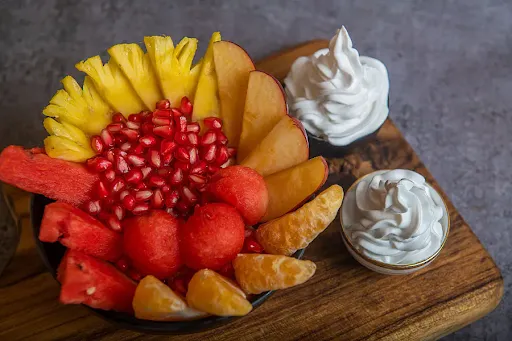 Fruit Platter With Fresh Cream