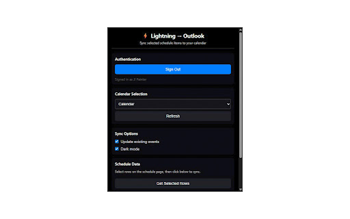 Lightning Schedule to Outlook screenshot 1