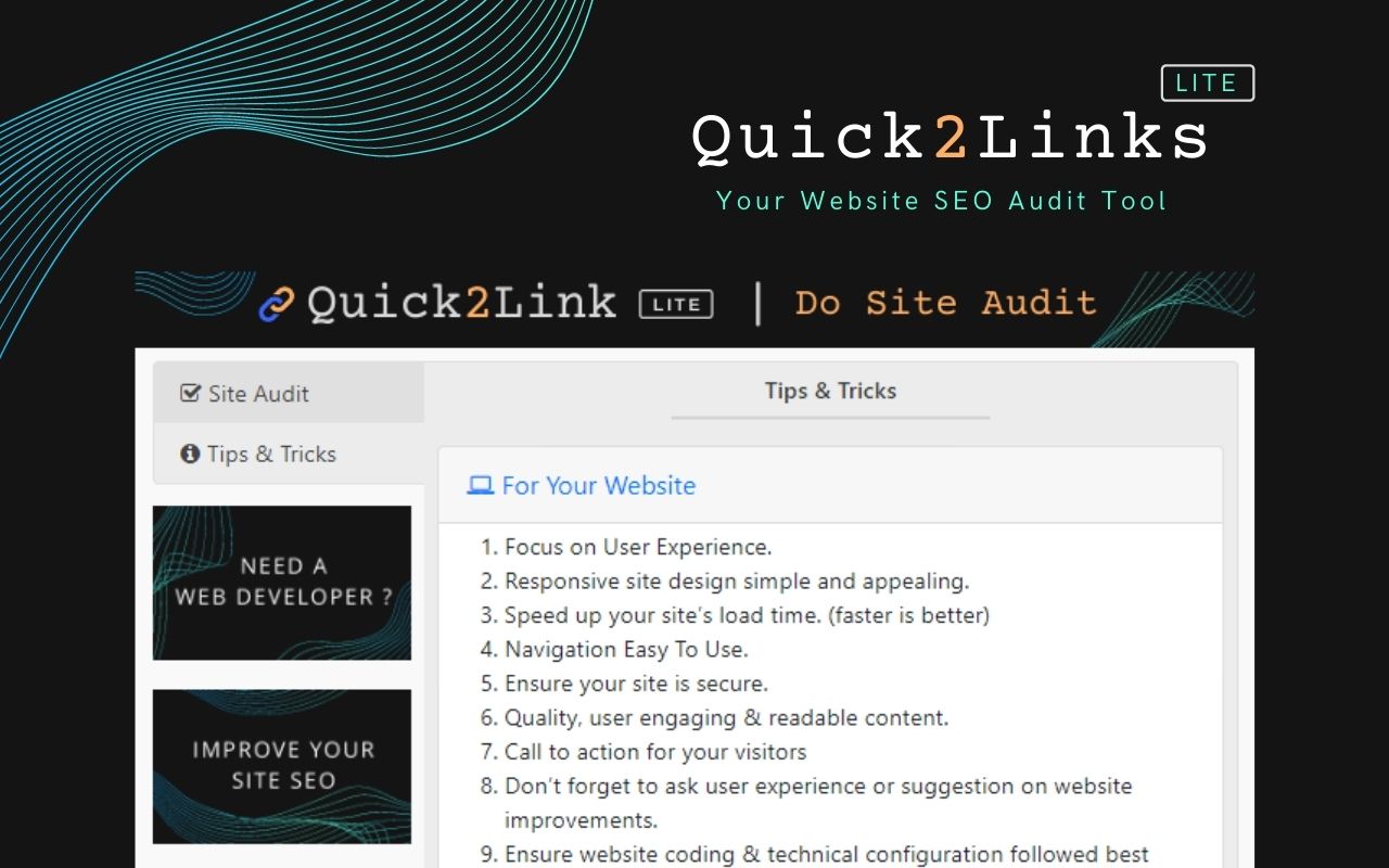 Quick2Link - Website SEO Audit Tool Preview image 5