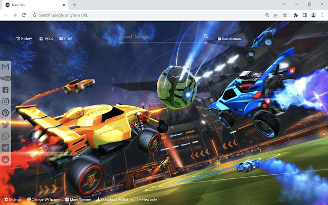 Rocket League Wallpaper chrome extension