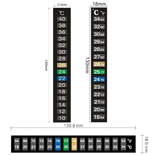 Aquarium Thermometer Digital Fish Tank Temperature Measurement Sticker Discolor C/F Fish Tank Temp Meter Aquarium Access
