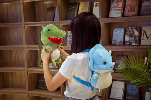 Title 4, Tyrannosaurus Triceratops Dinosaur Plush Toy Ba...