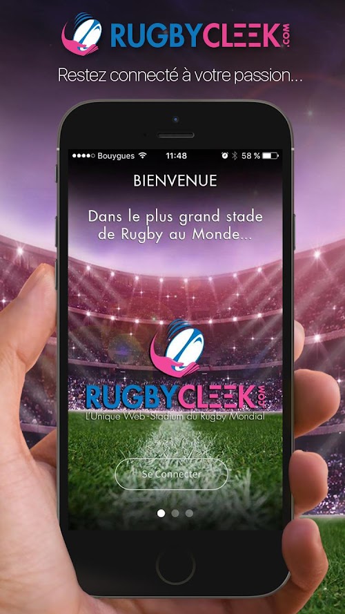 Android application RugbyCleek screenshort