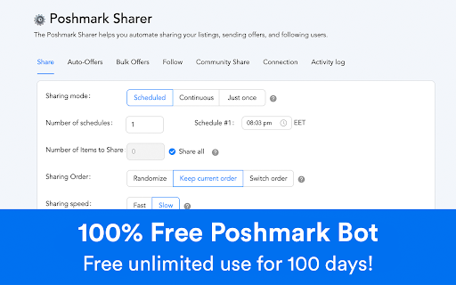 Poshmark Bot Sharer by Flyp