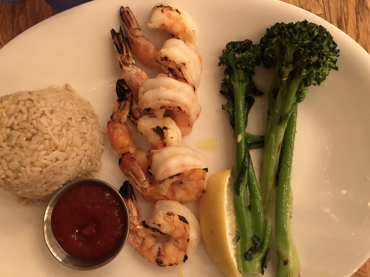 Grilled shrimp plate