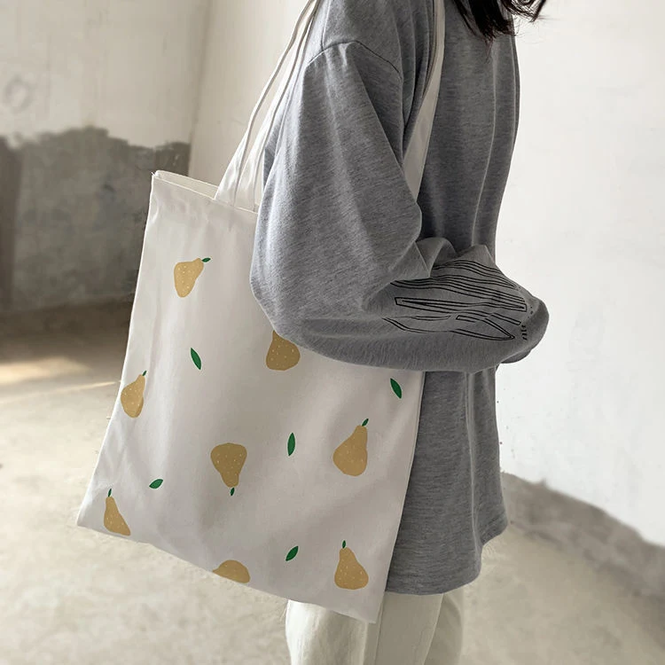 Japanse en Koreaanse kunst canvas schoudertas. Groothandel katoenen tas voor dagelijks gebruik. Lichtgewicht en duurzaam ontwerp.
