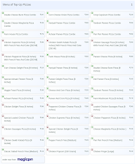 Top-Up Pizzas menu 1