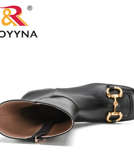 ROYYNA 2022 New Designers Metal Buckle Autumn Winter Shoe... - 2