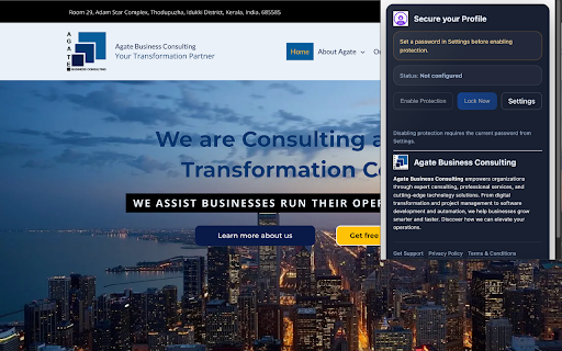Secure your Profile — by Agate Business Consulting