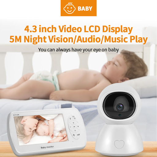 Title 4, Baby Monitor 4.3 Inch 1080P provides clear, sec...