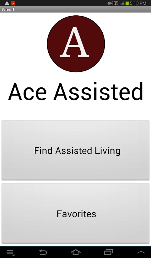 Android application Ace Assisted screenshort