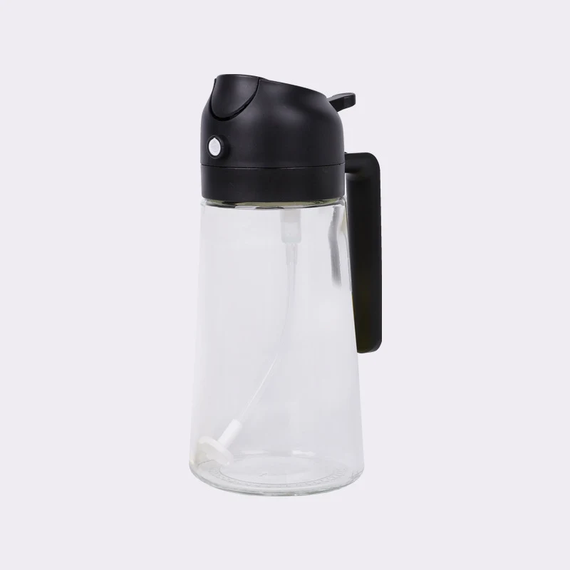 Nieuwe 2-in-1 glazen oliepot keuken sojasaus fles atomiserende fles, ideaal voor nauwkeurig doseren en koken