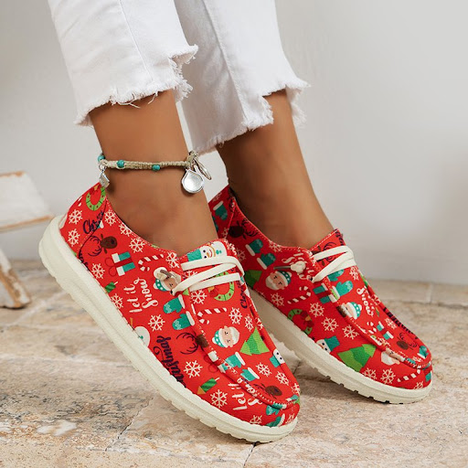 Title 4, Womens Large Size Canvas Shoes Printed Casual ...