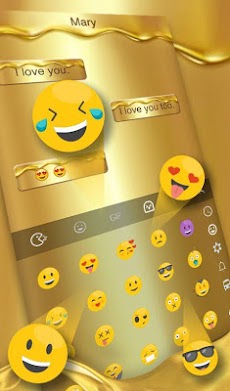 Golden Liquid Keyboard Themeのおすすめ画像4