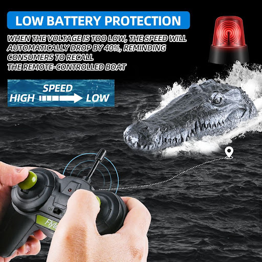 Title 12, Simulated Crocodile Head Remote-Control Ship Ch...