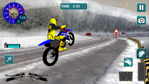 Snow Bike Motocross Racing - Mountain Driving