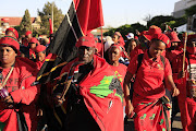 A sea of red moved through the Free State town.