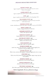 Prana menu 7