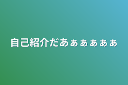 自己紹介だあぁぁぁぁぁ