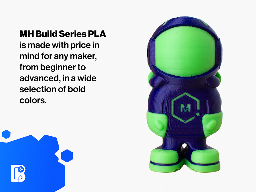 Blue Glow in the Dark MH Build Series PLA Filament - 1.75mm (1kg)