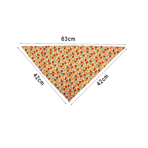 Fruit Print Dog Triangle Scarf Puppy Cat Dog Bandana/Bibs Cotton Washable Bandana Dog Accessories For Small Pet Neckerc