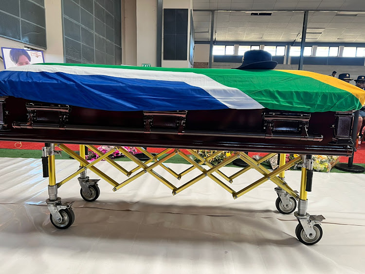 Sgt Kedimetse Masilo, who was shot multiple times with another officer Const Okaetse Mandindi when chasing a suspect spotted with a reported stolen hired vehicle,was laid to rest this past weekend.