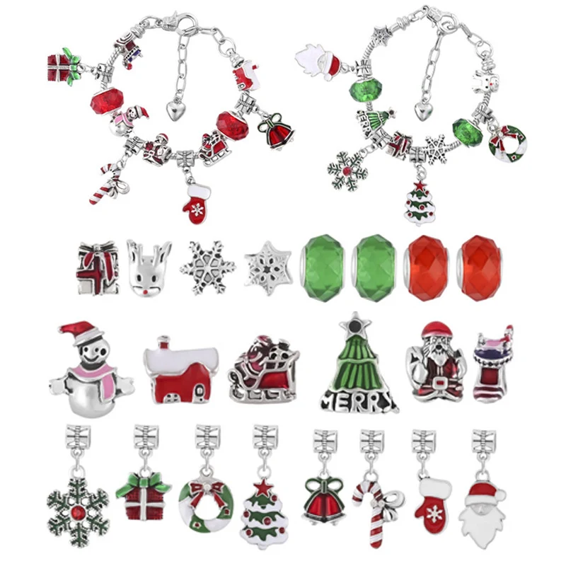 Kerst Adventskalender Armband Blind Box 24 Dagen Aftellen Sieraden Cadeau voor Haar Verrassing