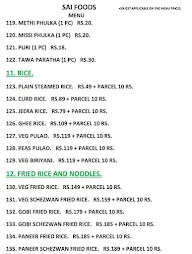 Sai Foods menu 4