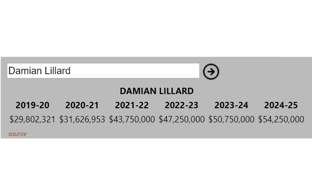 NBA Salary Search Preview image 4