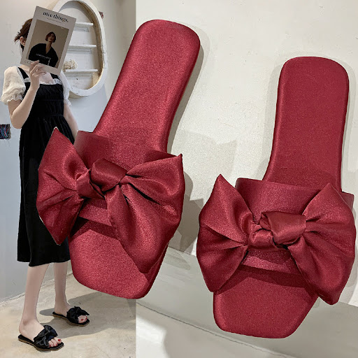 Title 6, Womens Fashion Solid Color Silk Bow Shoes offe...