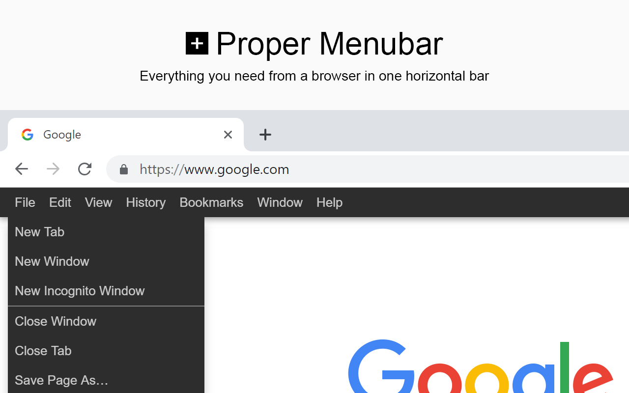 Proper Menubar for Google Chrome Preview image 3