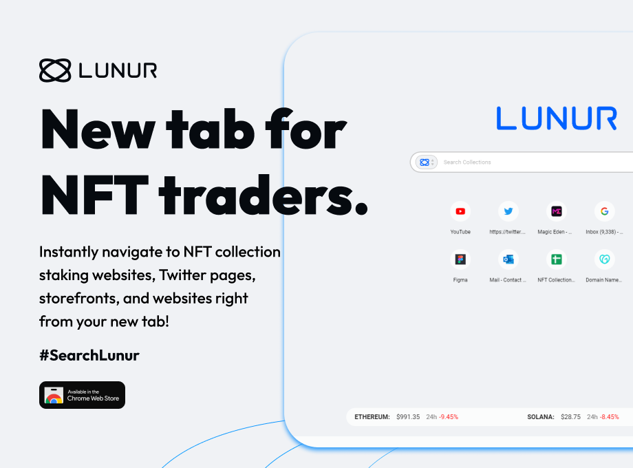 Lunur – New Tab Page for NFT Traders Preview image 1