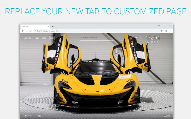 McLaren P1 Cars Custom Car New Tab