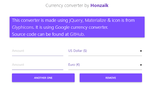 Currency converter by Honzaik