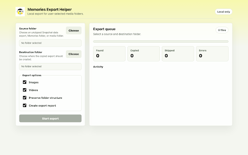Memories Export Helper screenshot 1